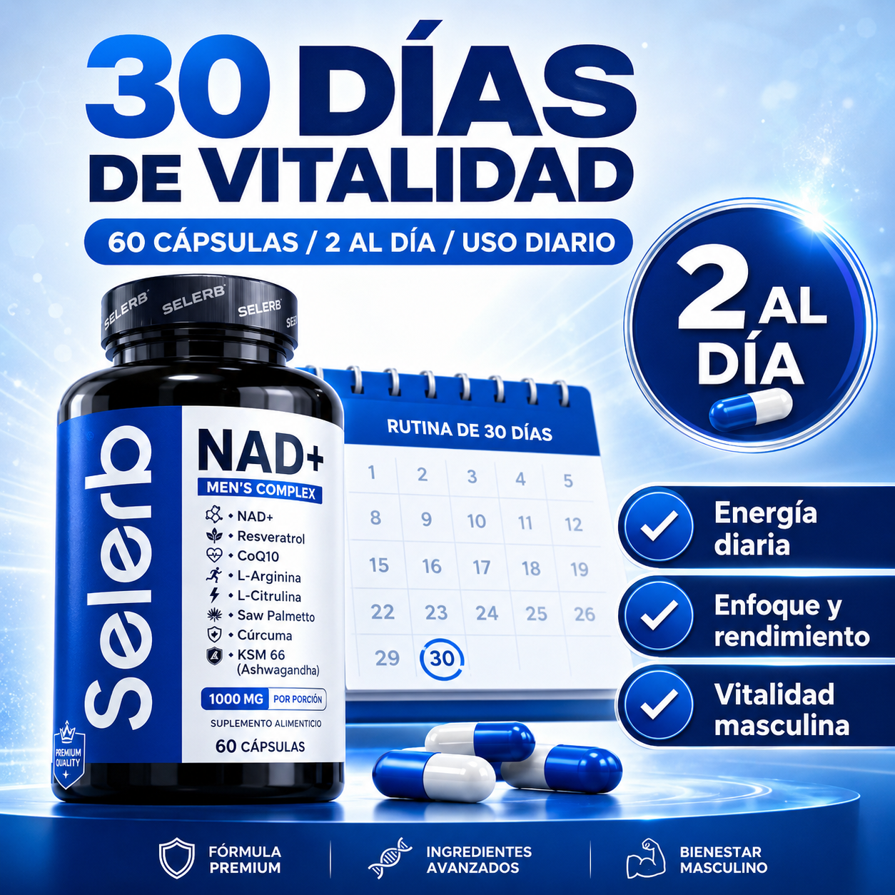 Selerb NAD+ / Aumenta tu Potencia Masculina