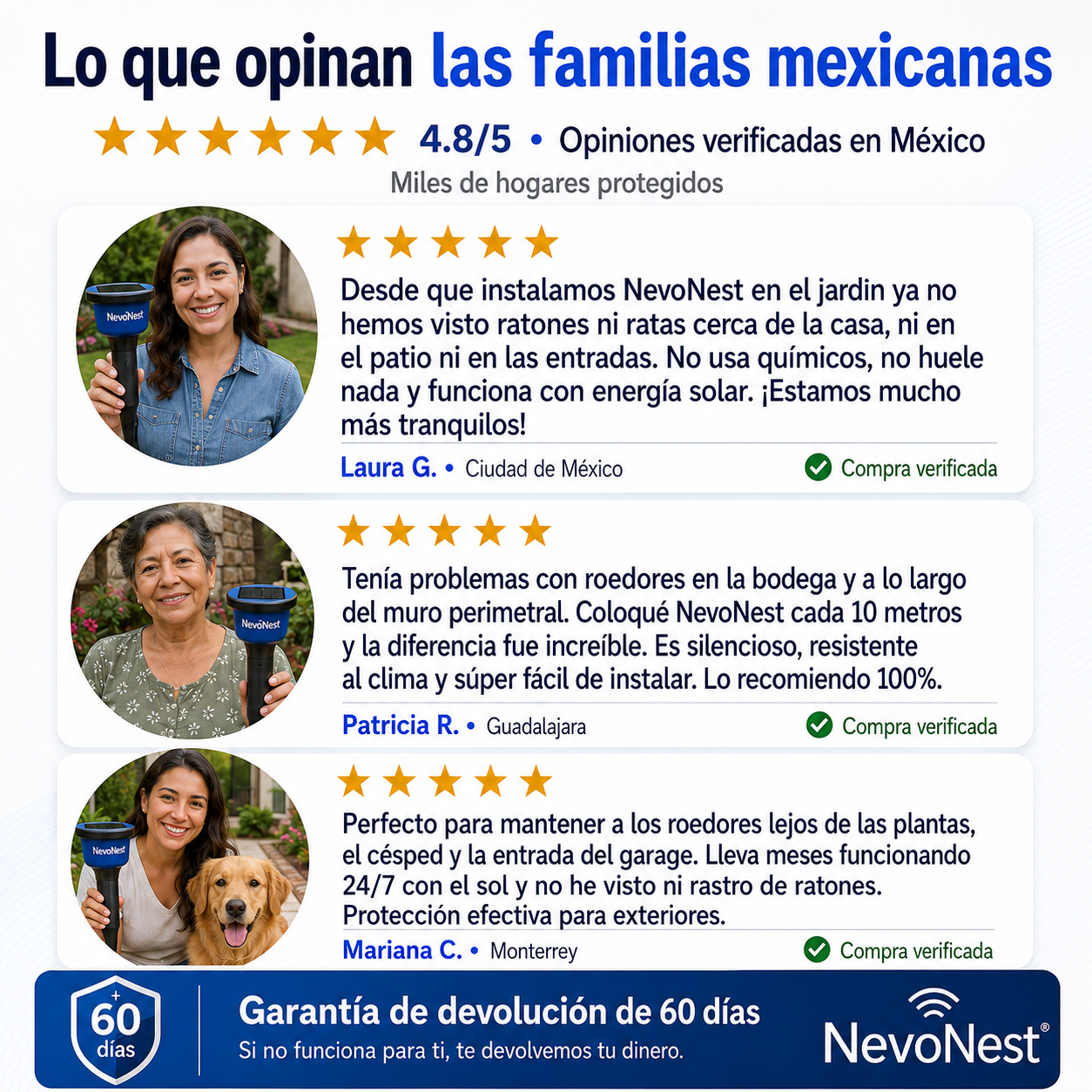 NevoNest™ Repelente Ultrasónico Outdoor – Ahuyenta Ratones, Ratas y Roedores