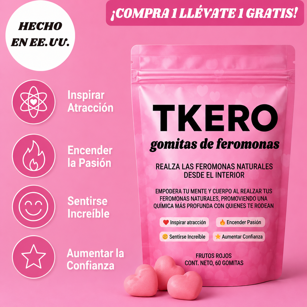 Gomitas de Feromonas / Mayor Atracción y Confianza