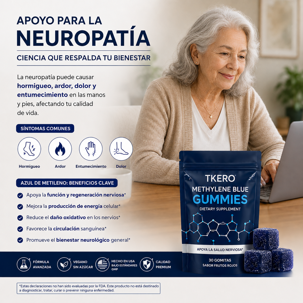 Gomitas de Azul de Metileno | Apoyo para el Bienestar Nervioso