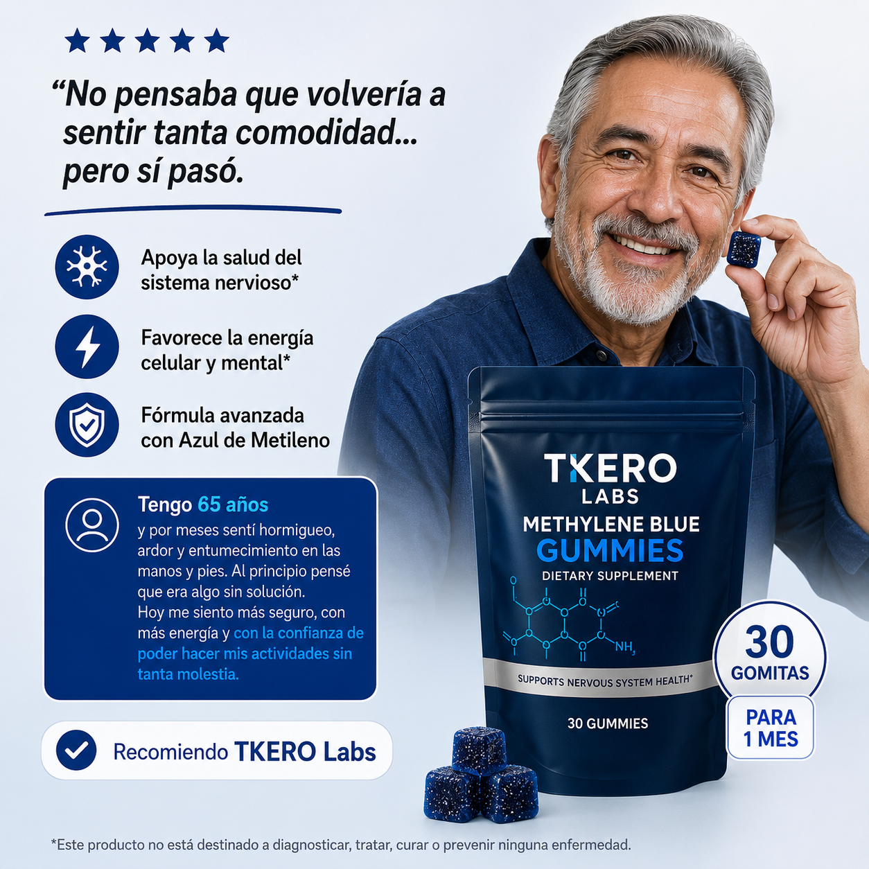 Gomitas de Azul de Metileno | Apoyo para el Bienestar Nervioso