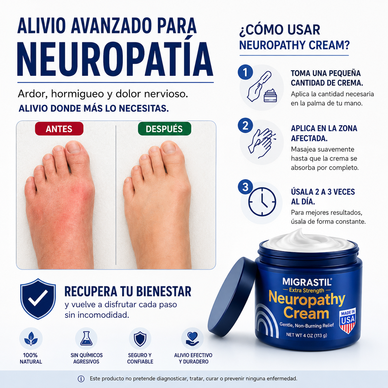 Crema para Neuropatía | Apoyo para el Bienestar Nervioso