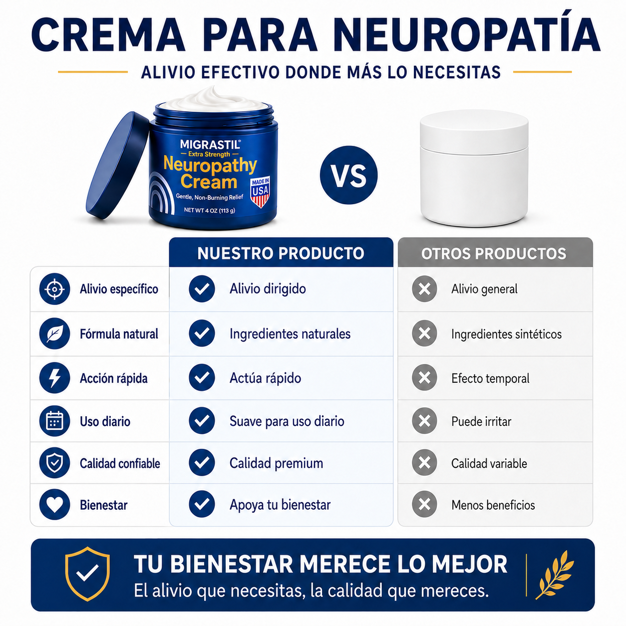 Crema para Neuropatía | Apoyo para el Bienestar Nervioso