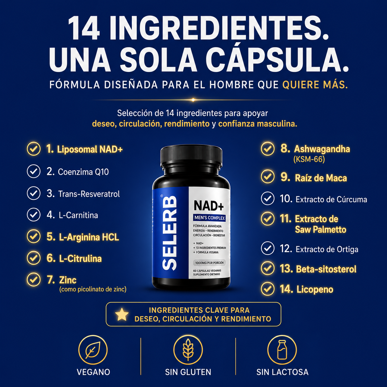 Selerb NAD+ / Aumenta tu Potencia Masculina