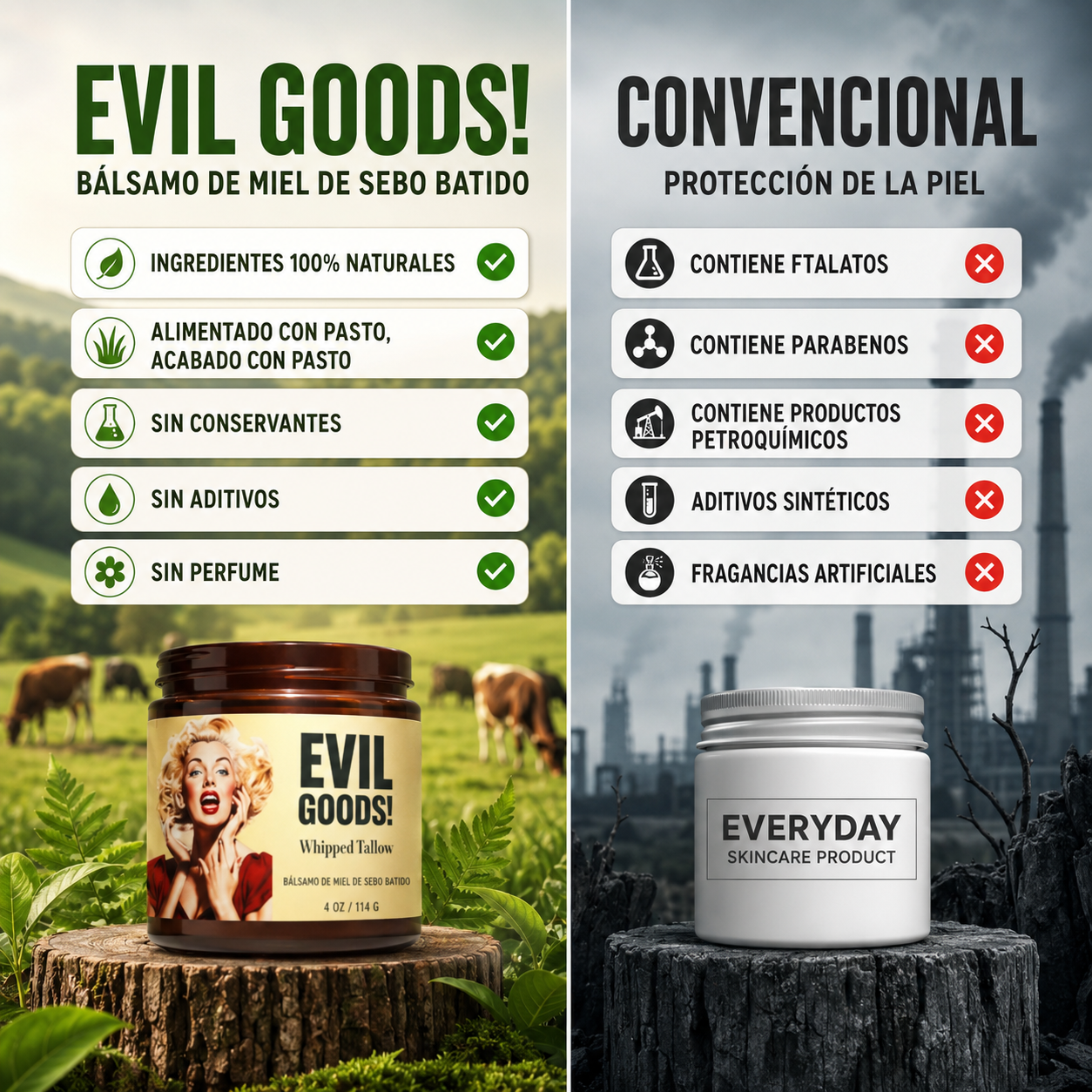 EVIL GOODS / La crema que calma, repara y protege