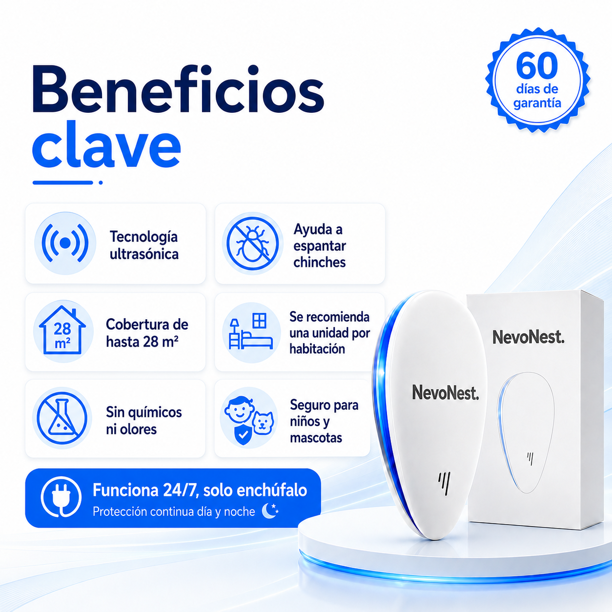 NevoNest repelente ultrasónico indoor