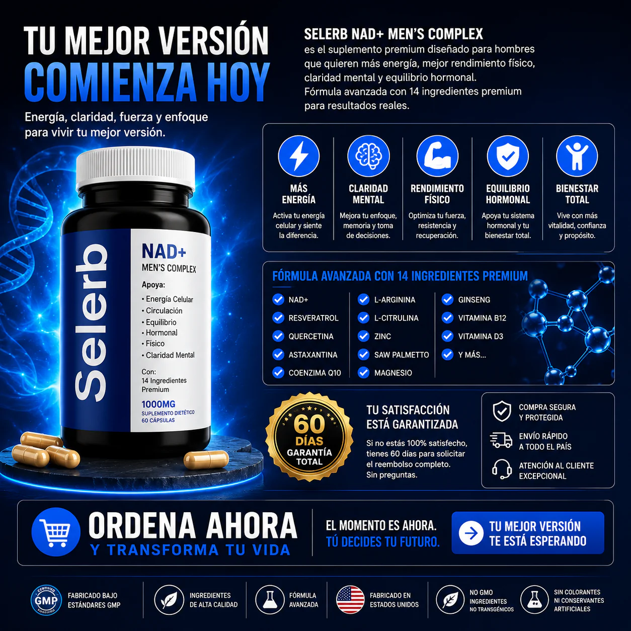 Selerb NAD+ Take Care of Your Prostate and Regain Your Potency in Bed Without Side Effects
