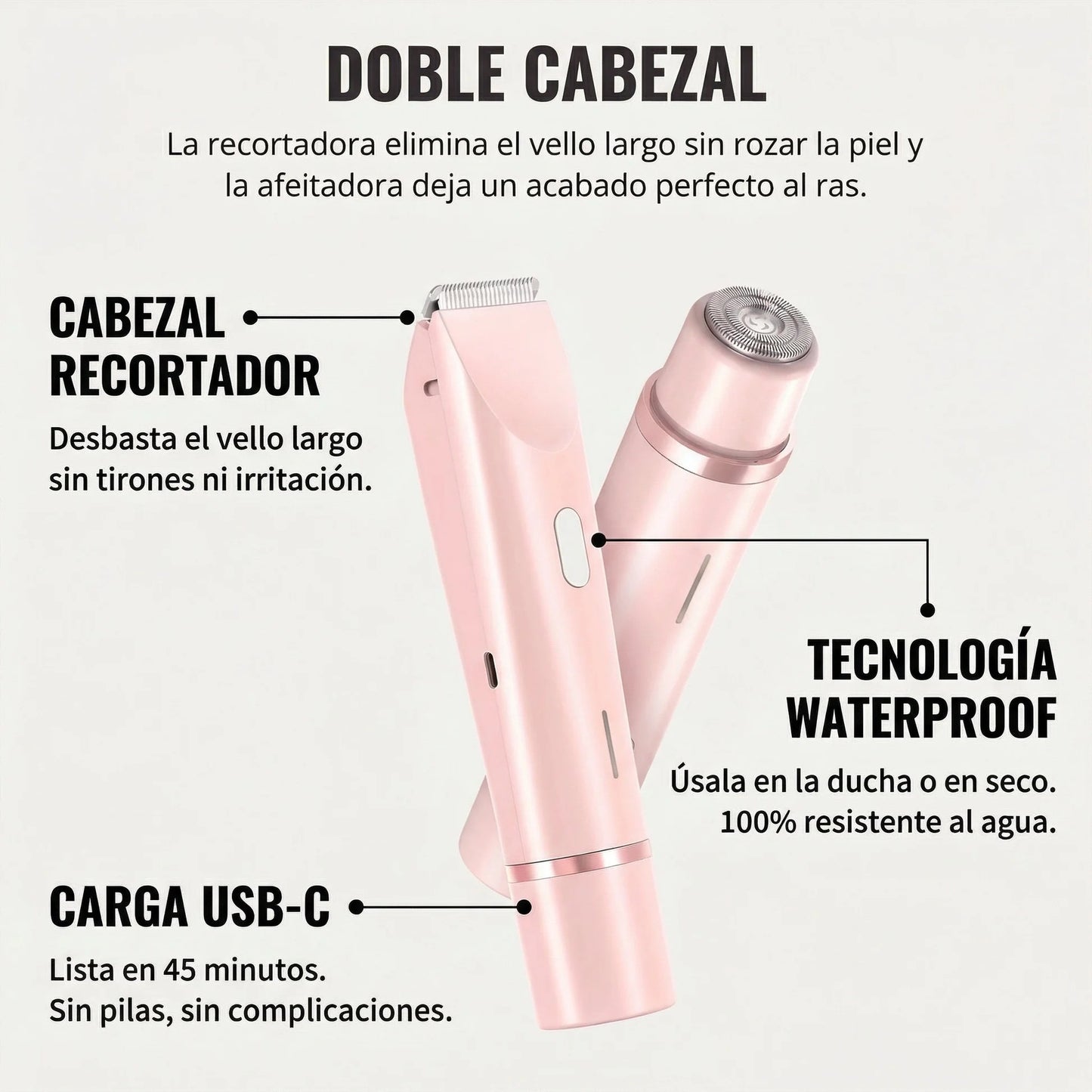 Maquinilla 2 en 1 para Bikini y Cuerpo Razerly™
